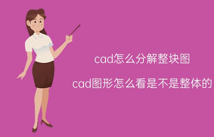 cad怎么分解整块图 cad图形怎么看是不是整体的？